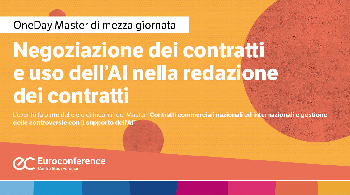 Immagine Negoziazione dei contratti e uso dell'AI nella redazione dei contratti | Euroconference